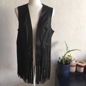 LAMARQUE Leather fringe vest